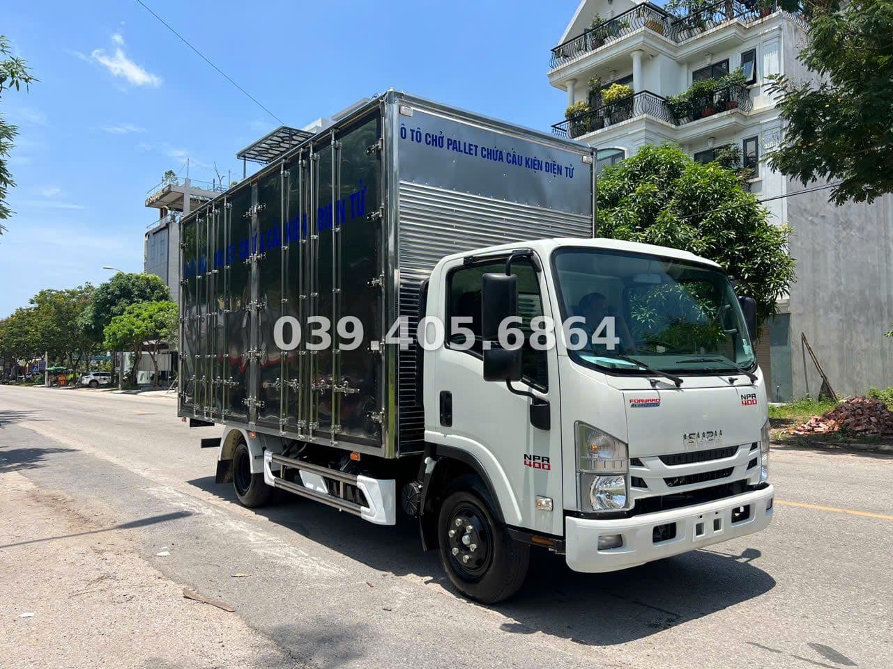 Xe tải Isuzu NPR 400 thùng kín pallet inox 3.5 tấn 2026  - Isuzu Thăng Long