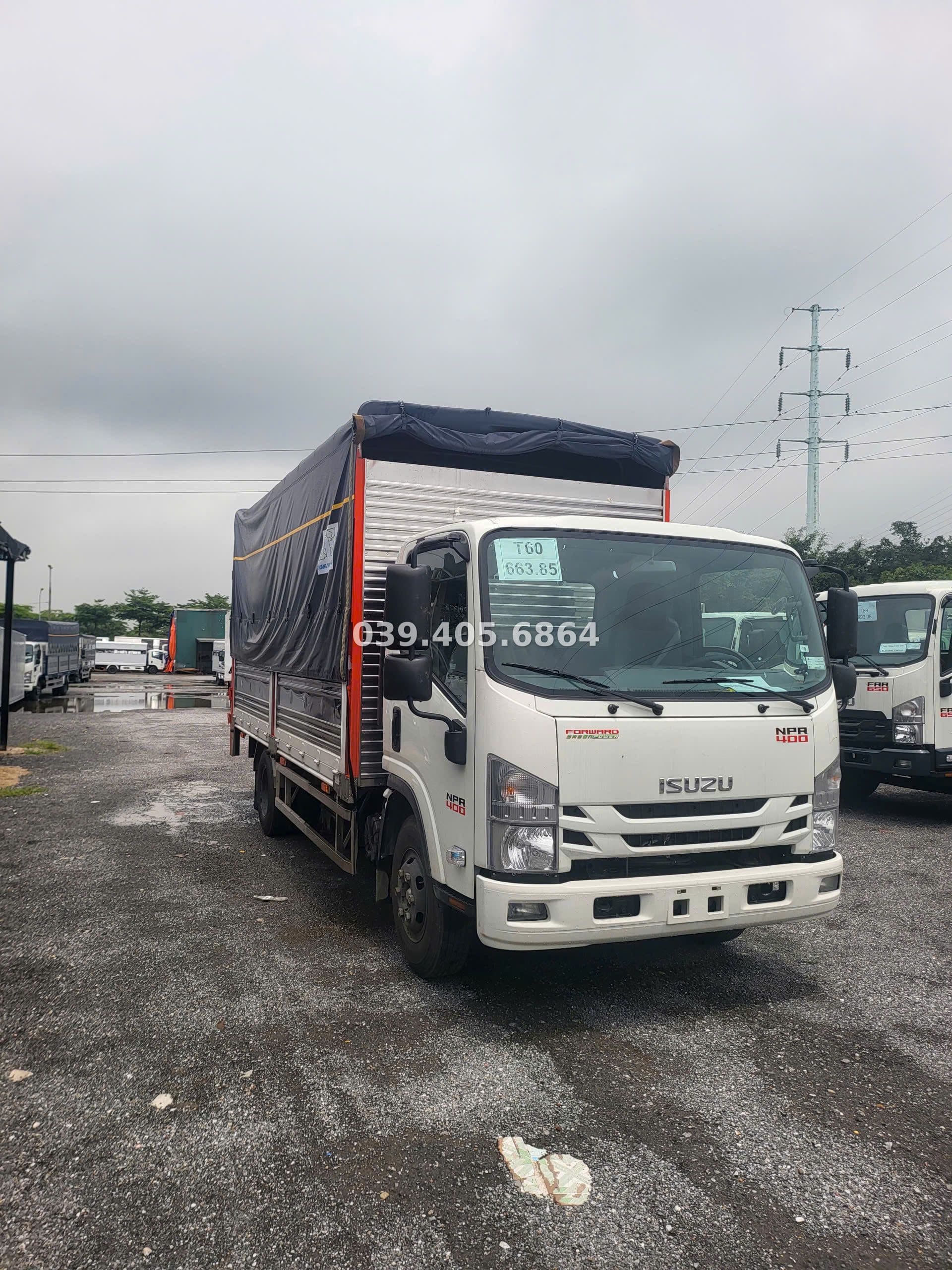 Xe tải Isuzu NPR 400 thùng mui bạt bửng nâng 3.5 tấn 2026 - Isuzu Thăng Long